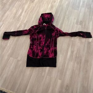 Lululemon Athletica Pink and Black Hoodie size 12